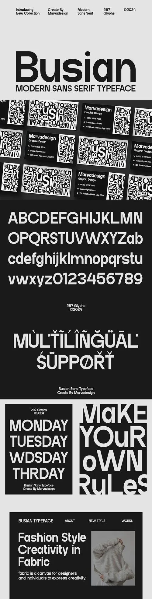 Busian - Sans Serif Geometric Font