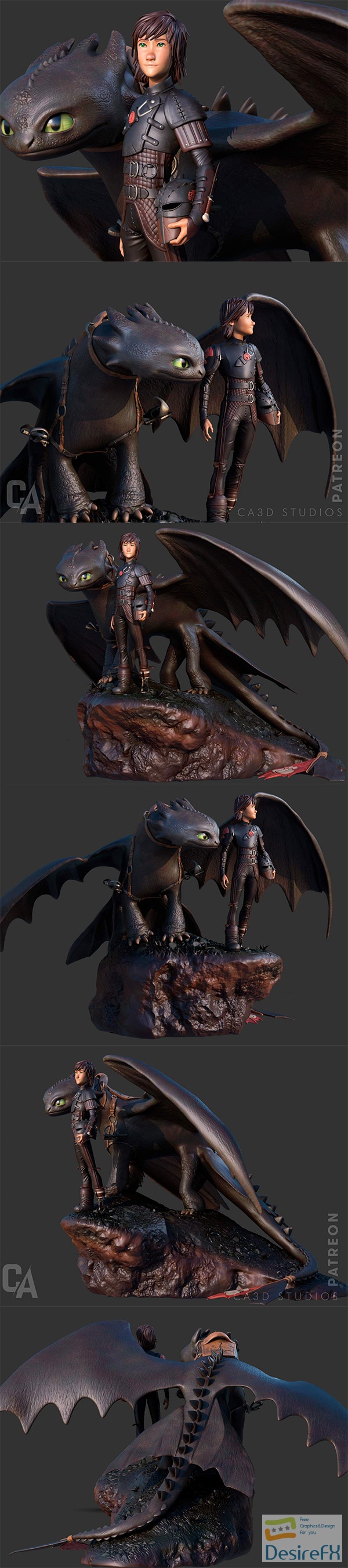 Ca 3d Studios – Toothless Hiccup – 3D Print
