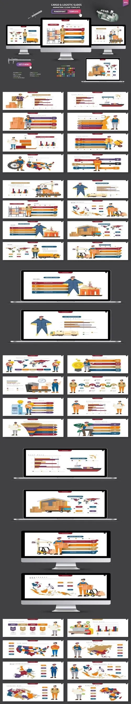 Cargo And Logistic Powerpoint Templates