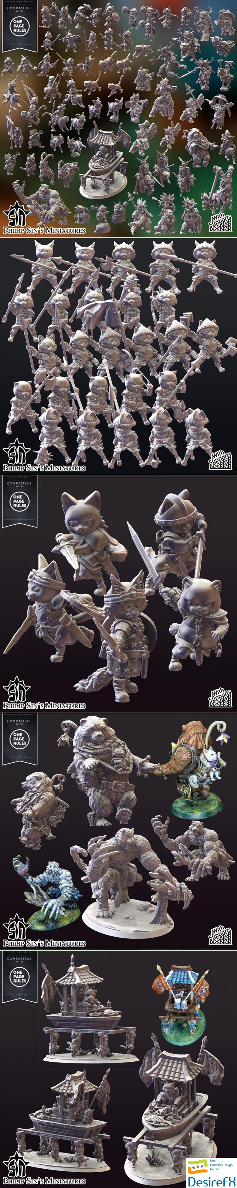 Cat Folks of Merrowcove - Omnissiah Releases 3D Print