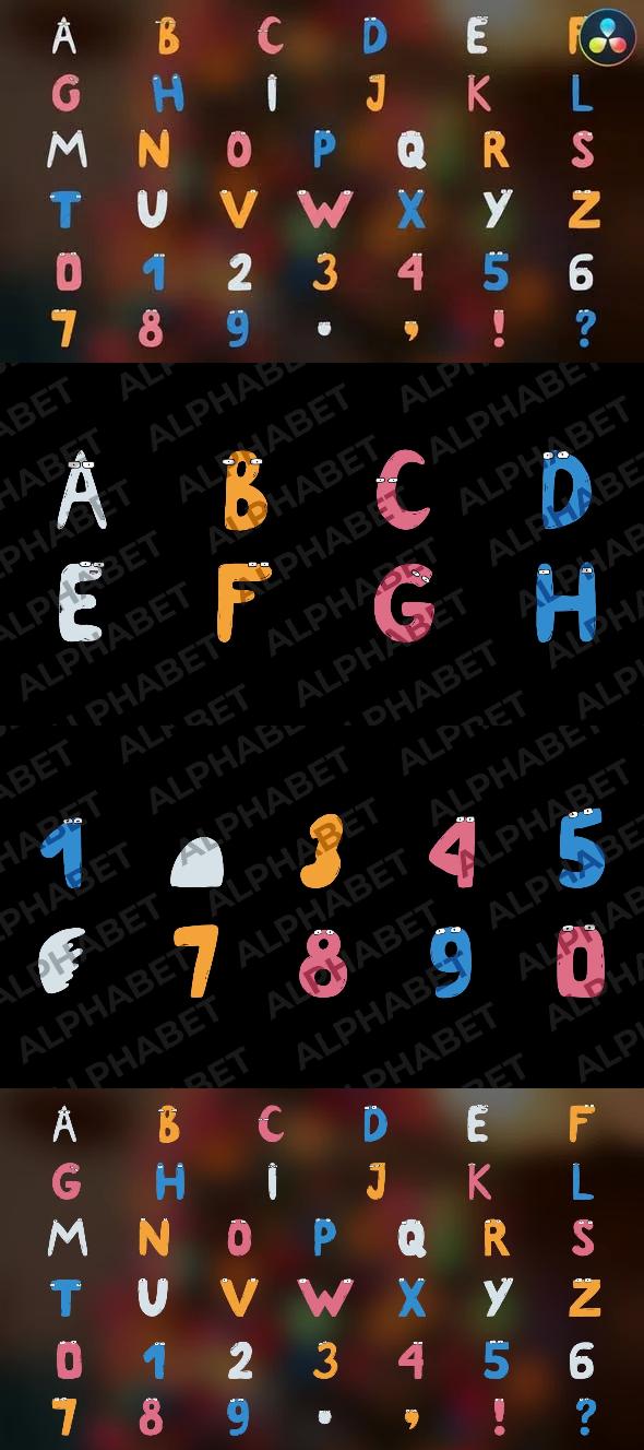 Characters Alphabet | DaVinci Resolve 51474354 Videohive