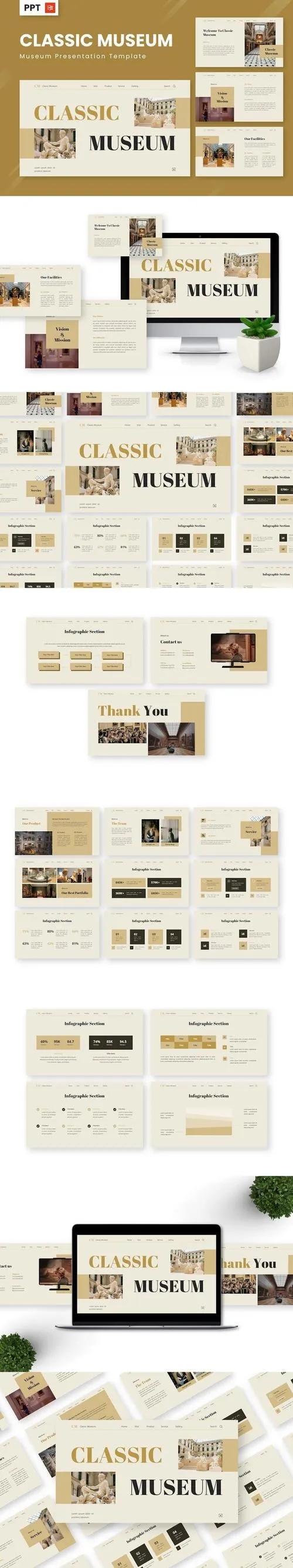 Classic Museum - Museum Powerpoint Templates