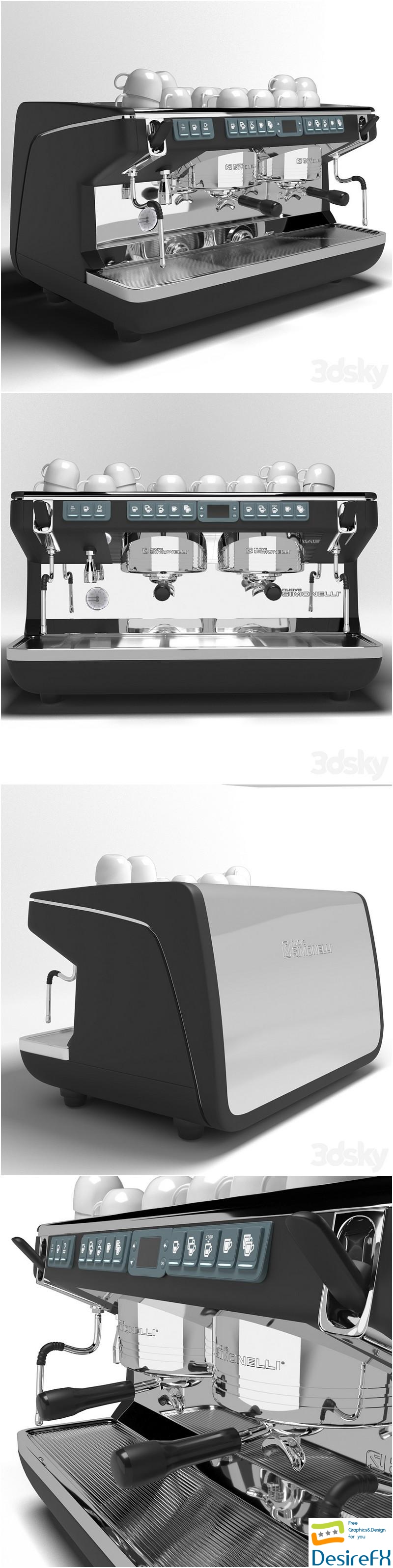 COFFEE MACHINE NUOVA SIMONELLI APPIA LIFE XT 2 GR V 3D Model