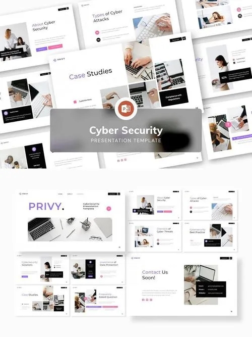 Cybersecurity Presentation Template PowerPoint