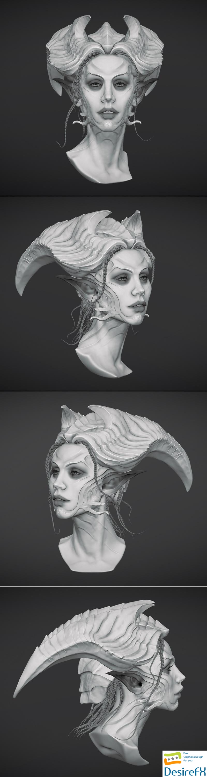 Demon Woman 3D Print