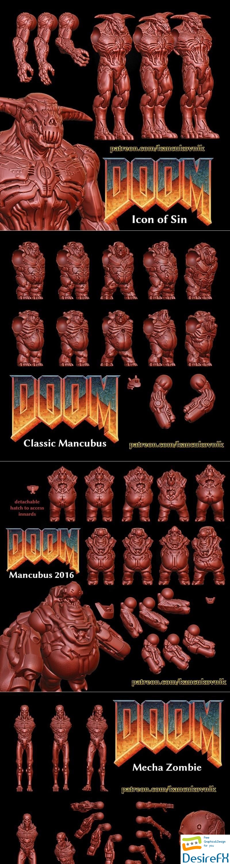 Doom Miniatures by Kaucukovnik 3D Print