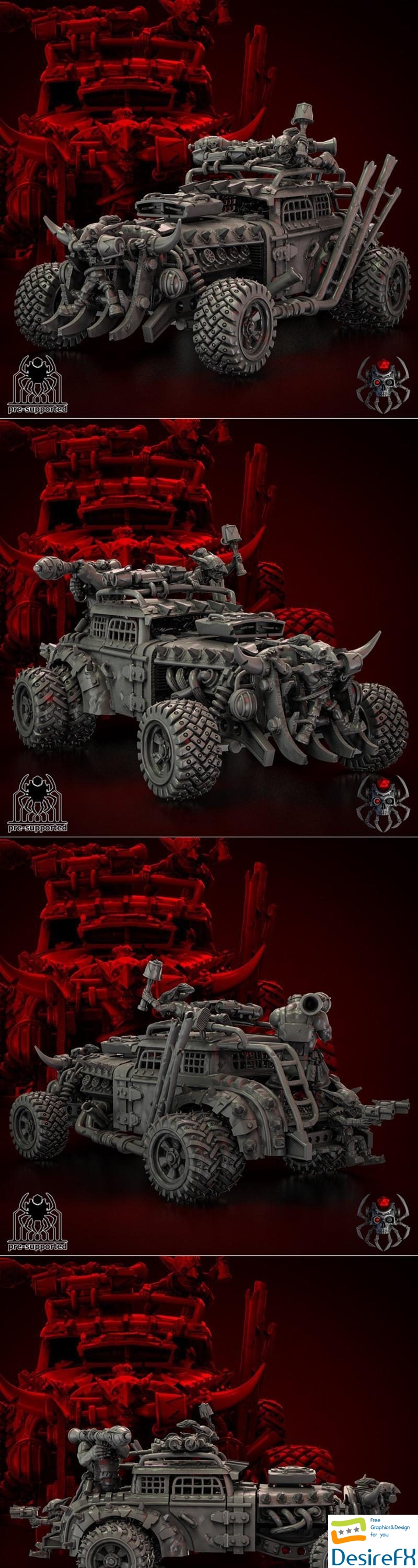 EightLegs Miniatures - Orkz Hottruck 3D Print