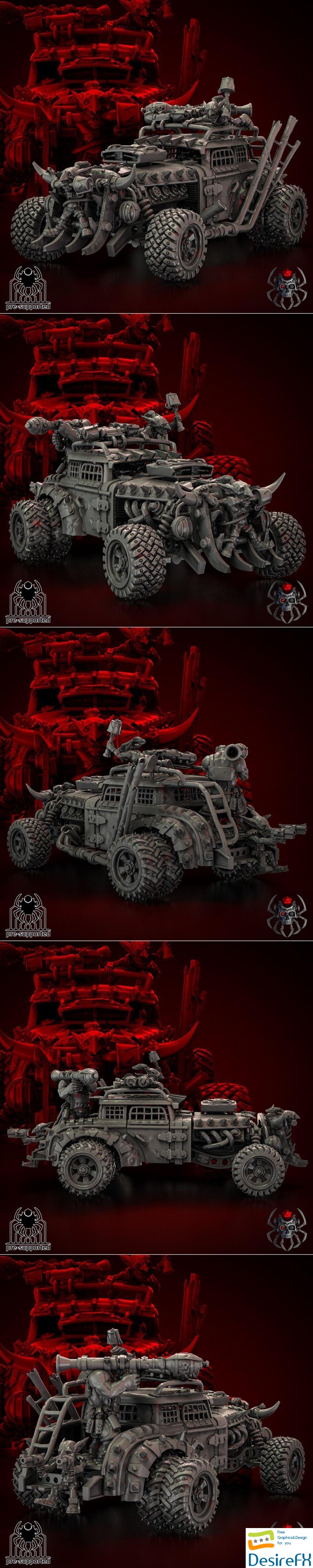 EightLegs Miniatures - Orkz Hottruck 3D Print