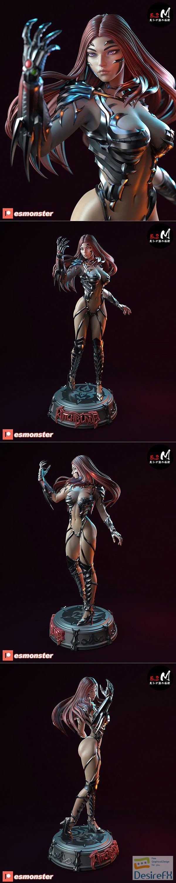 E.S Monster – Witchblade Sara Pezzini – 3D Print