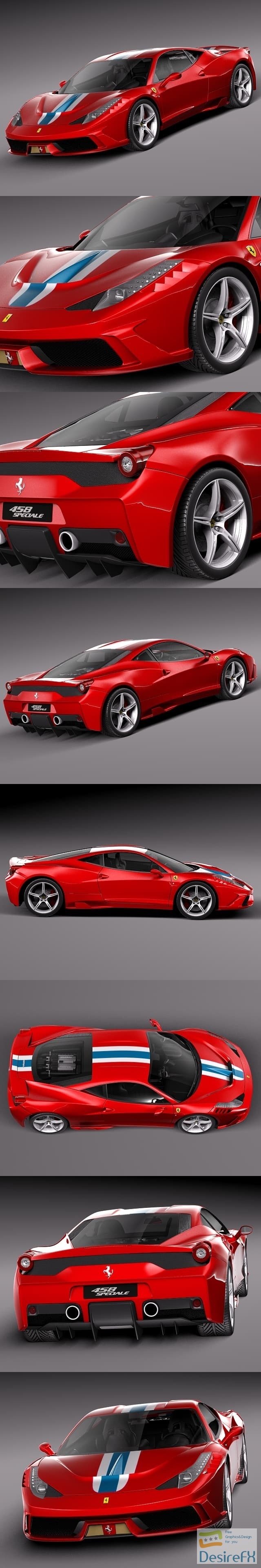 Ferrari 458 Speciale 2014 3D Model