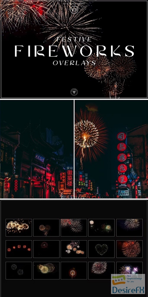 Festive Fireworks Overlays - XTNEU2E