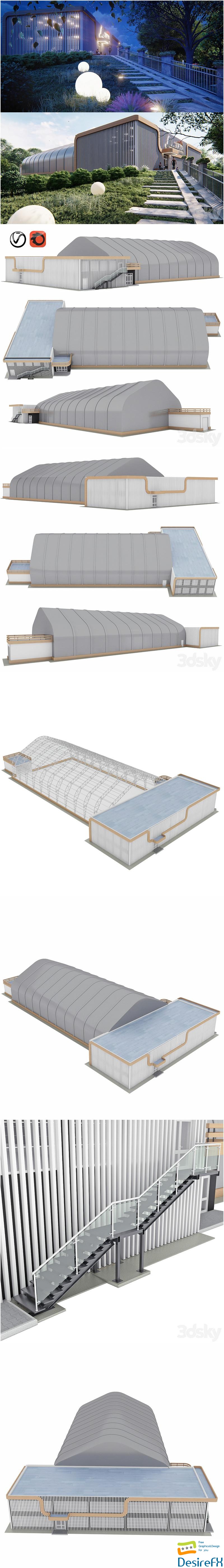 Frame - awning hangar and AHB 3D Model