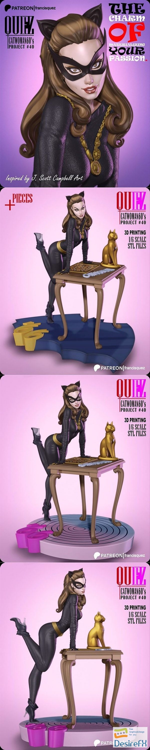 Francis Quez – 60s Catwoman – 3D Print