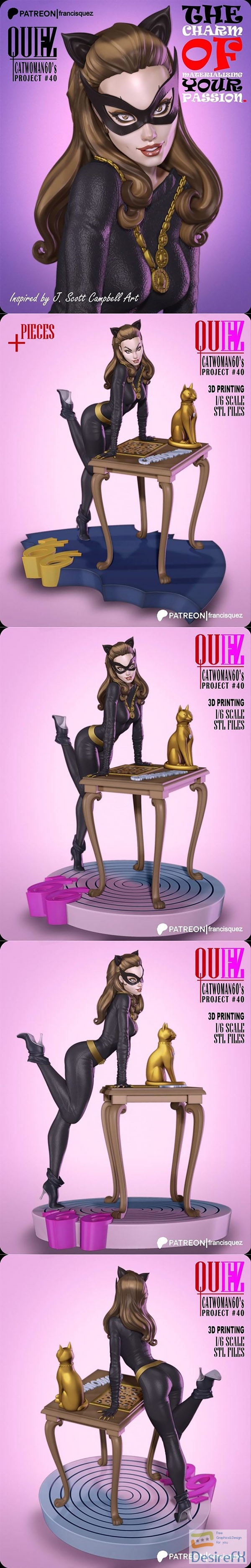 Francis Quez – 60s Catwoman – 3D Print