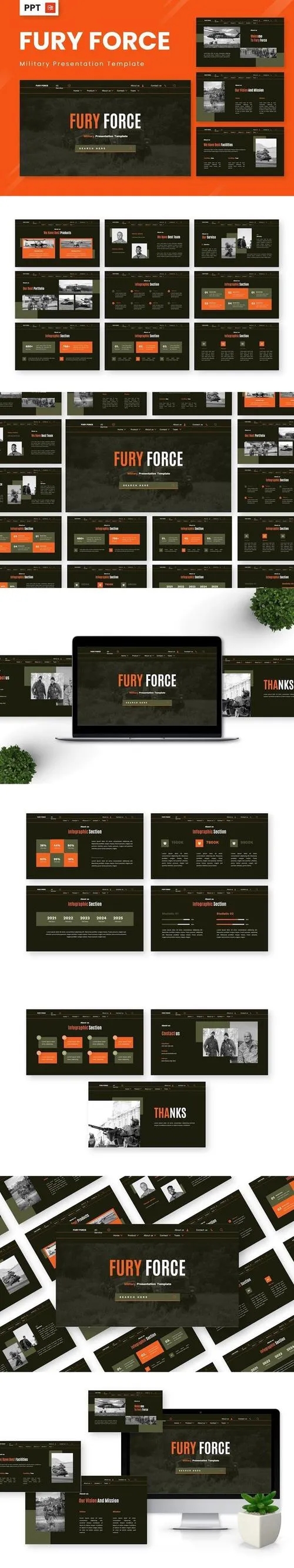 Fury Force - Military Powerpoint Templates