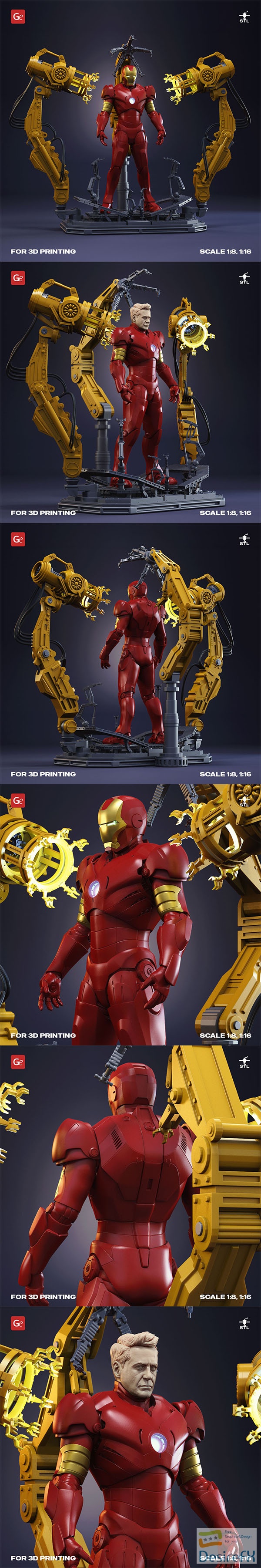 Gambody – Iron Man &amp; Suit-Up Gantry – 3D Print