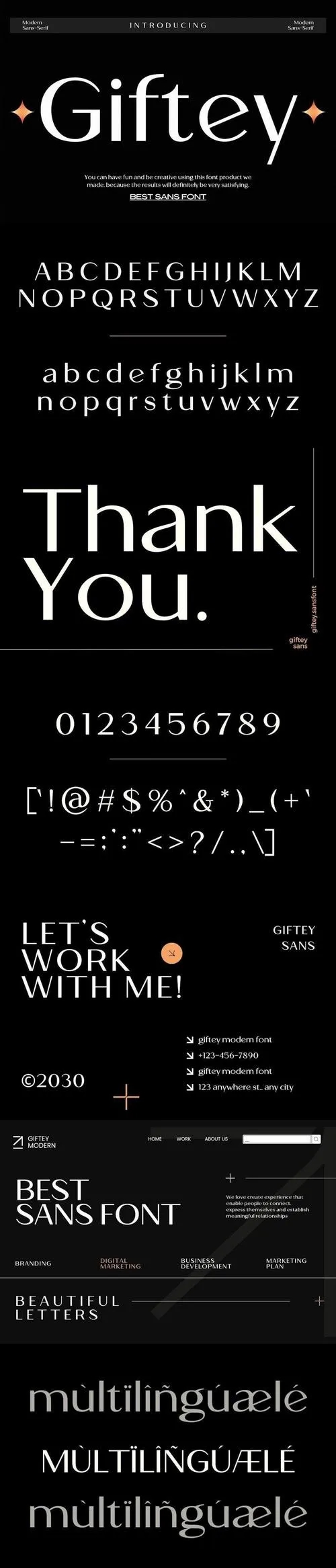 Giftey Modern Futuristic Font