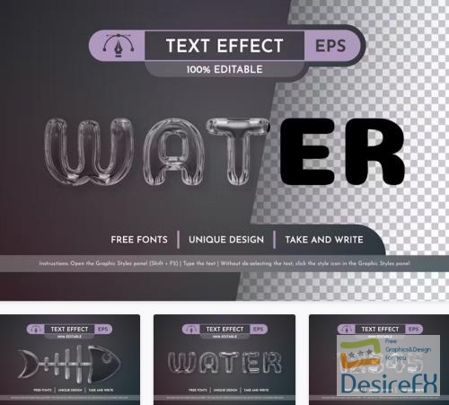 Glass Editable Text Effect - 92140502