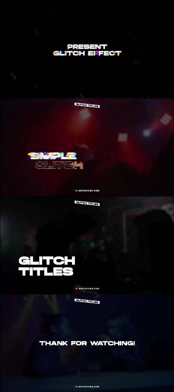 Glitch Titles | After Effects 51845786 Videohive