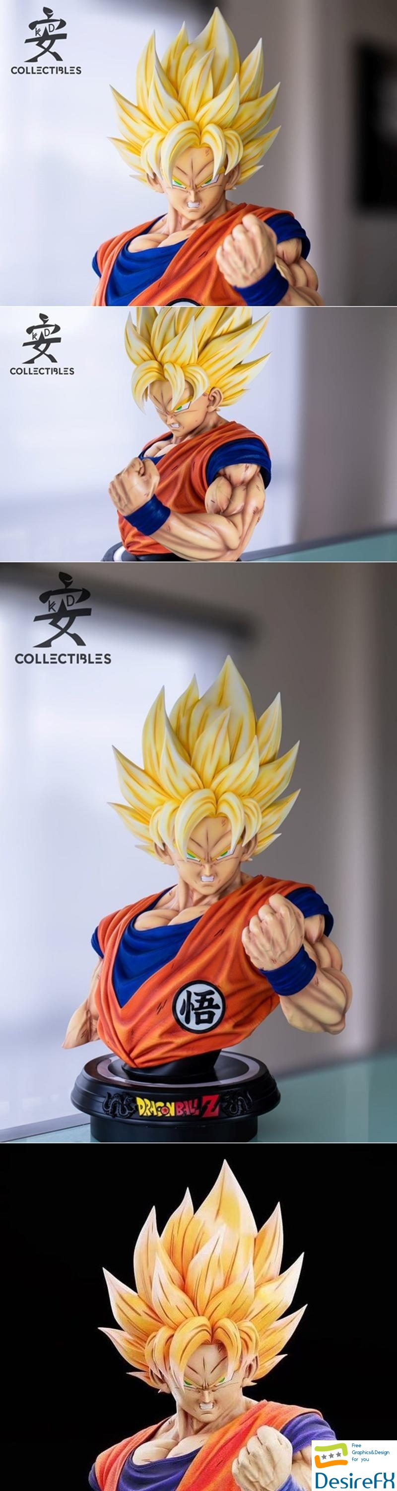 Goku Busto Escala 3D Print