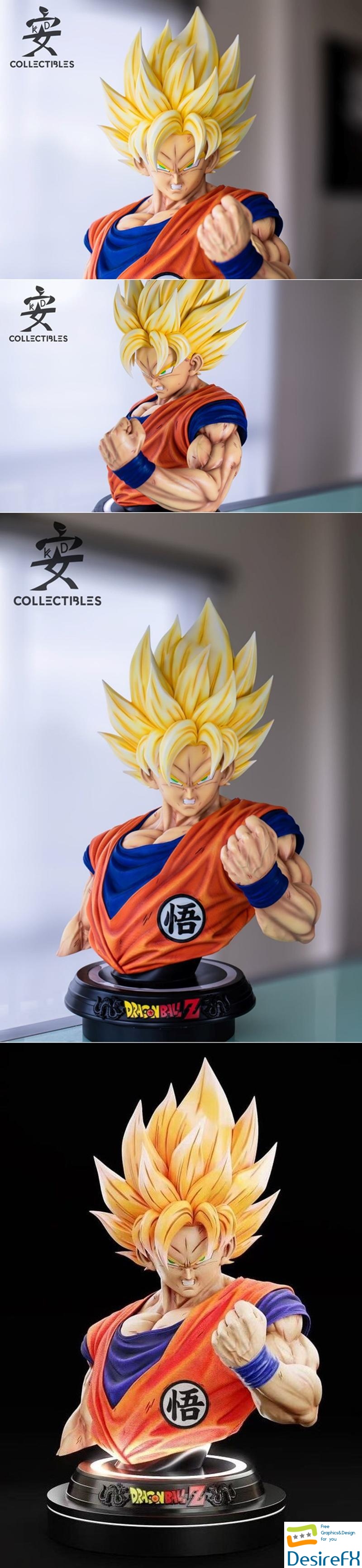 Goku Busto Escala 3D Print