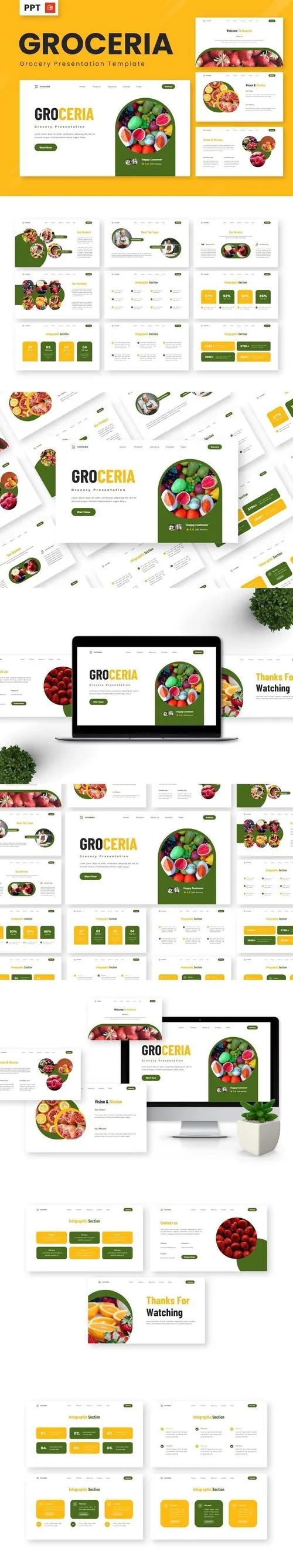 Groceria - Grocery Powerpoint Templates