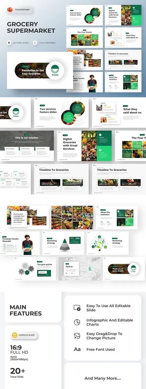 Grocery Supermarket PowerPoint Template