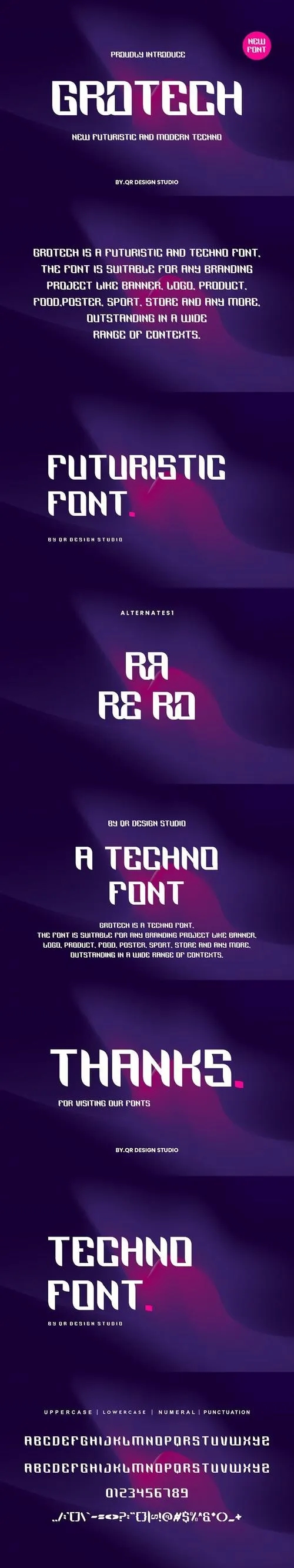 Grotech - Tech & Futuristic Font