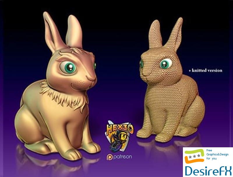 Hex3D - Easter Bunny 24 3D Print