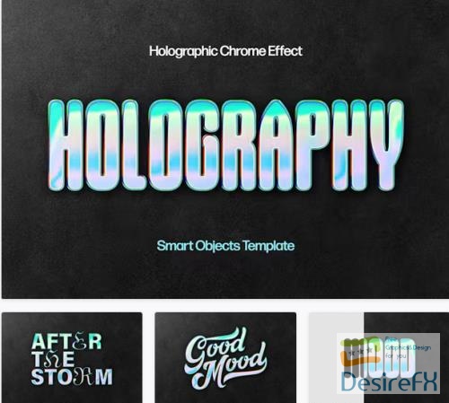 Holographic Chrome Text & Logos Effe - 92465001