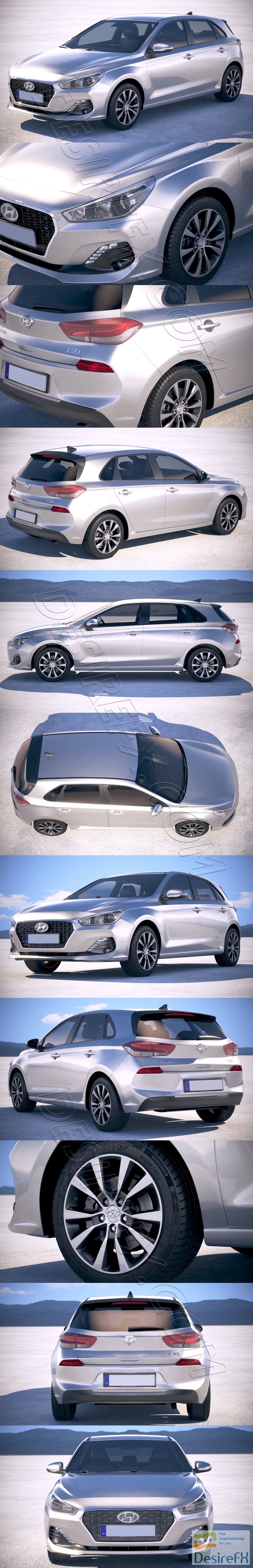 Hyundai i30 2019 3D Model
