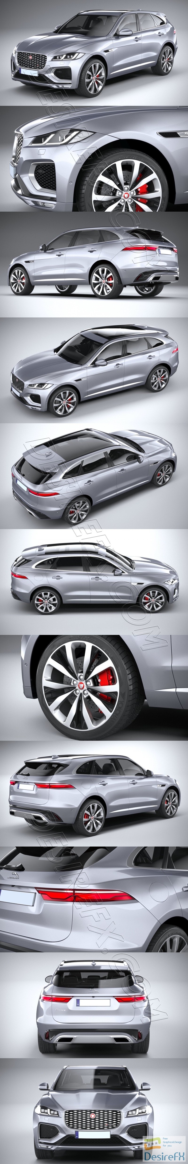 Jaguar F-Pace 2021 3D Model
