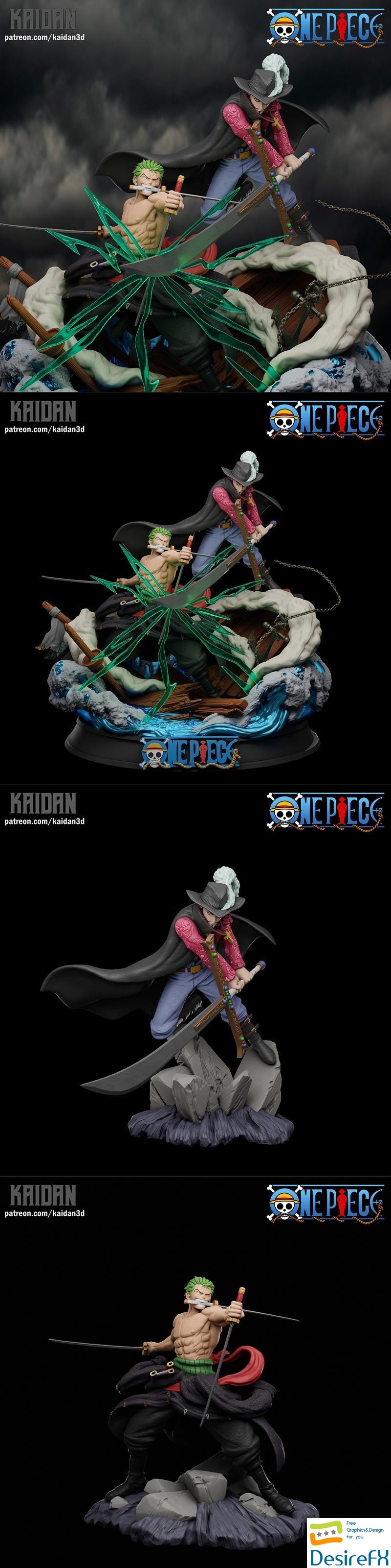 Kaidan - Zoro vs Mihawk 3D Print