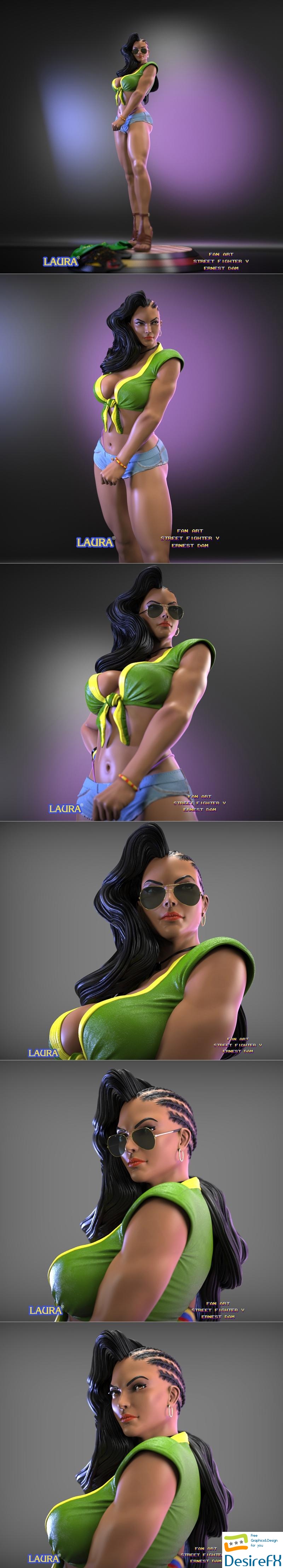 Laura Matsuda from Street Fighter V 3D Print