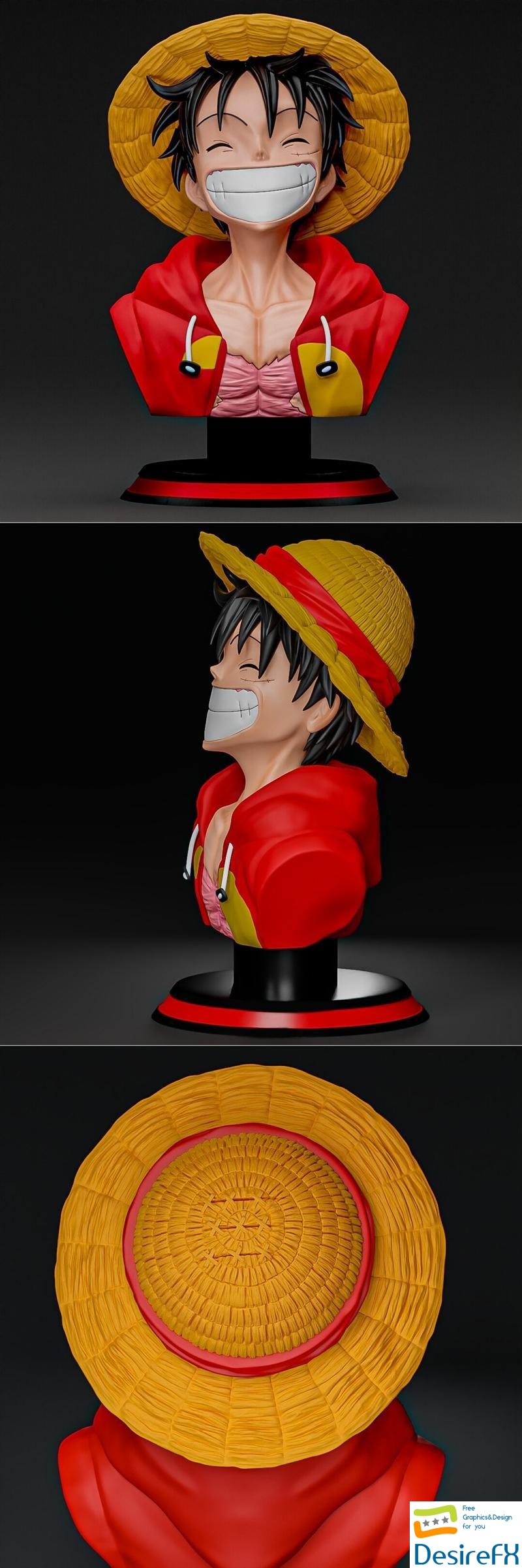 Luffy Bust by Angelo Aros 3D Print