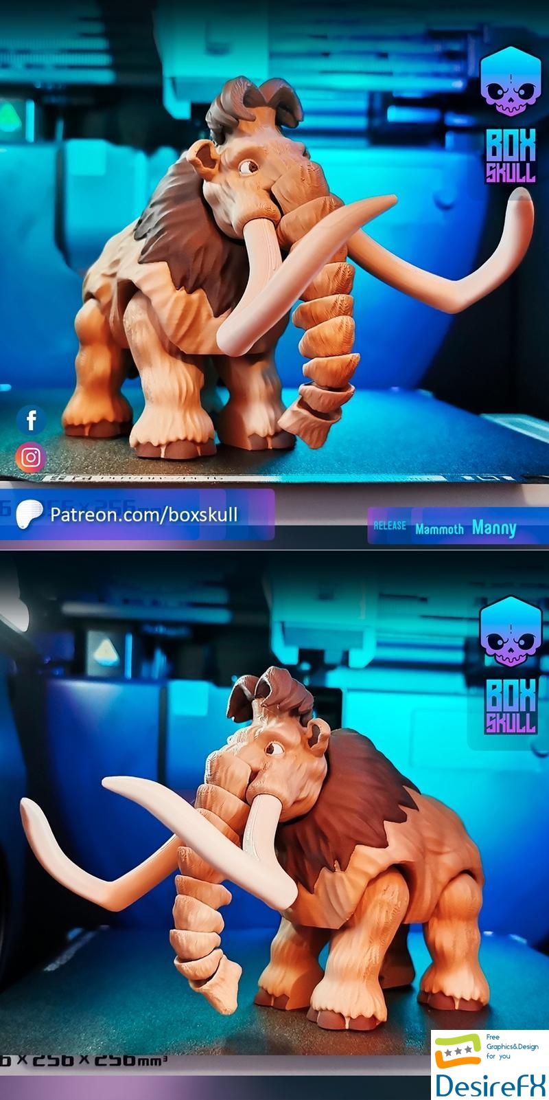Manny the Mammoth 3D Print