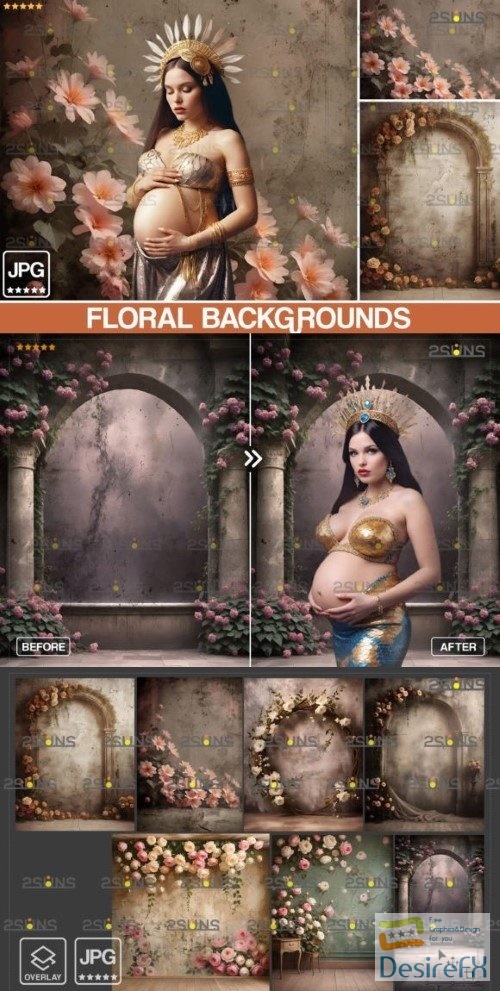 Maternity Backdrop Studio Floral - 92539563