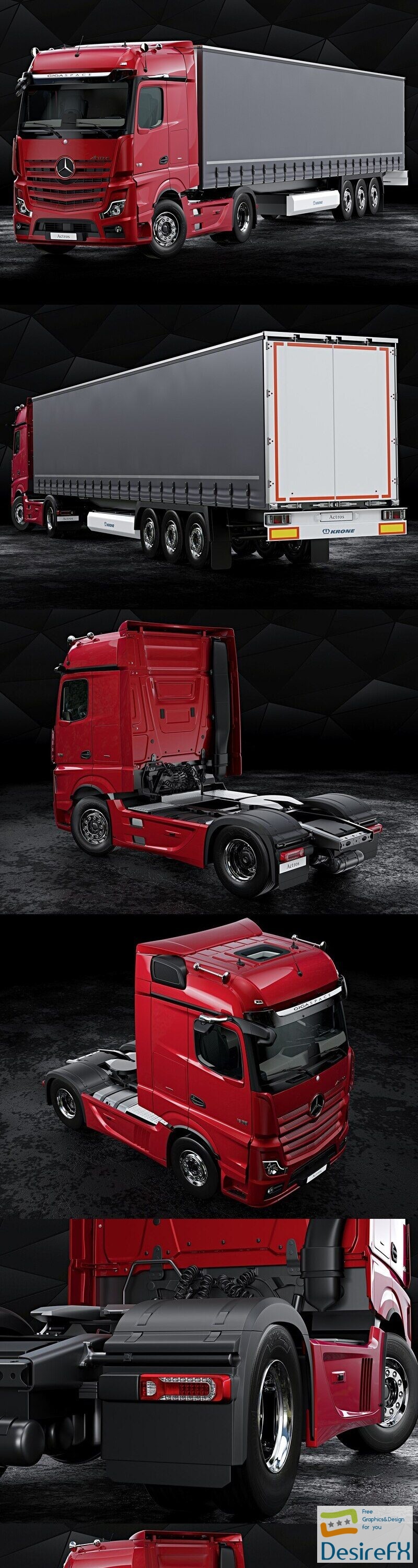 Mercedes-Benz Actros Truck 2020 3D Model