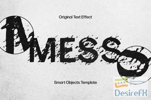 Messy Print Text Effect - 92550357