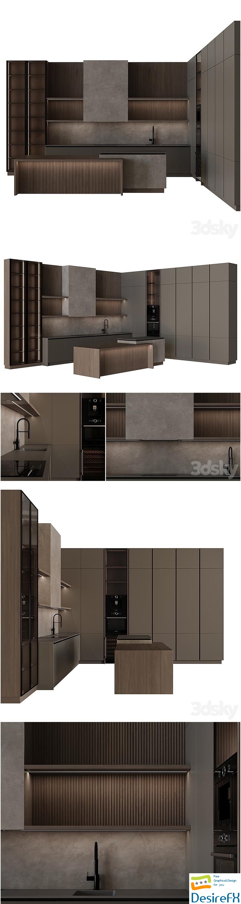 Modern style kitchen 53 3D Model