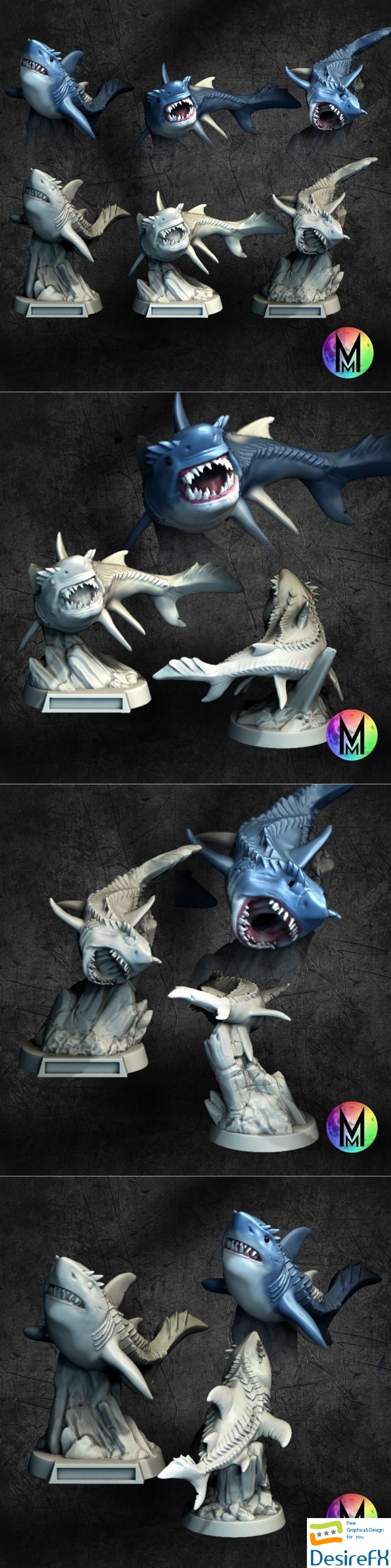 Moonlight Minis - Glacier Sharks 3D Print