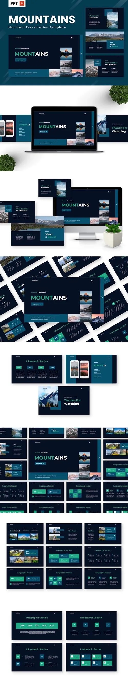 Mountains - Mountain Powerpoint Templates