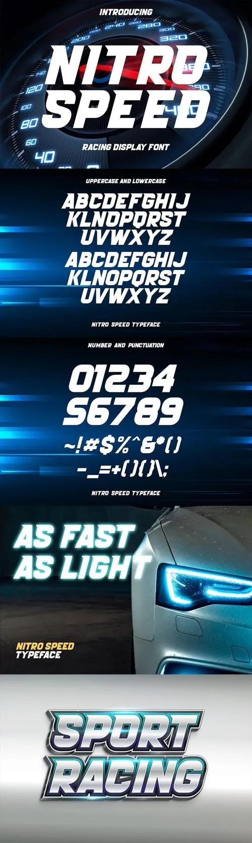 Nitro Speed - Racing Display Font