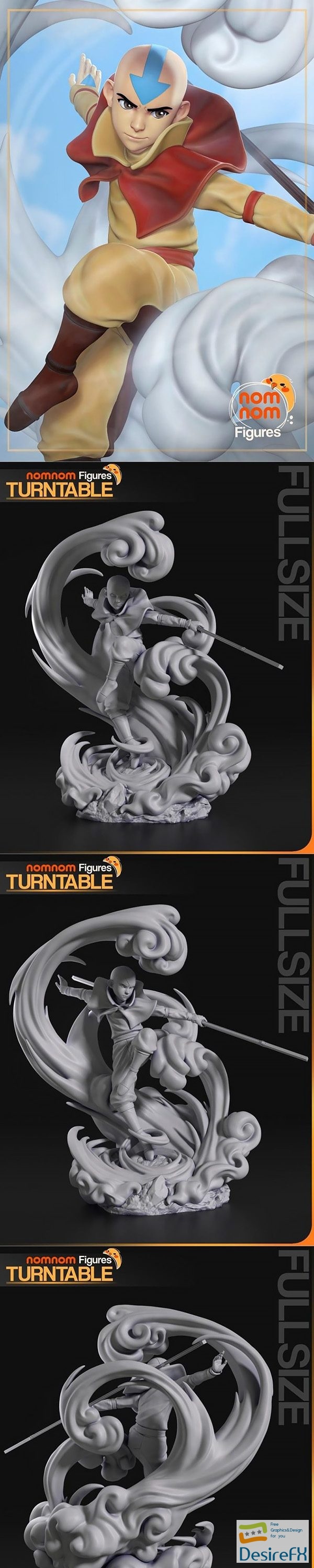 Nomnom Figures – Aang from Avatar – 3D Print