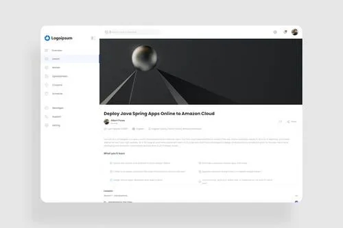 Online Course Dashboard UI Kit
