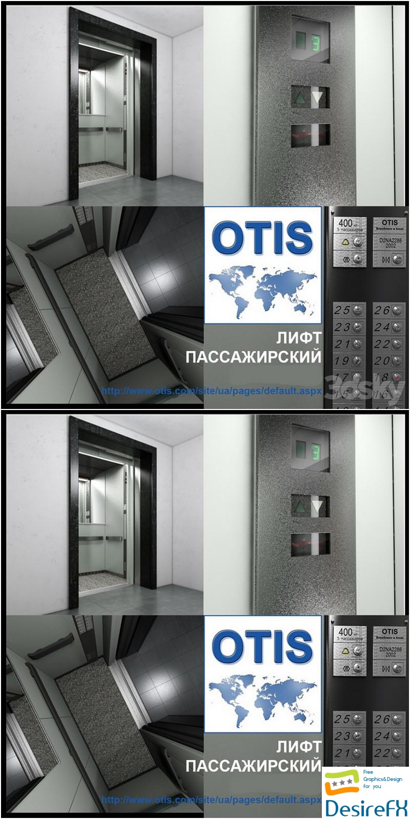 OTIS Elevator passenger 3D Model
