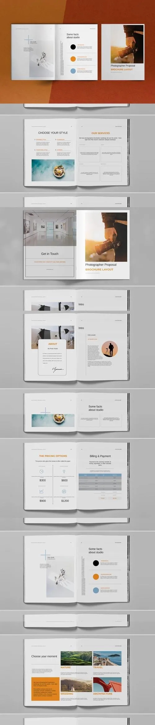 Photographer Proposal Projects Brochure Layout