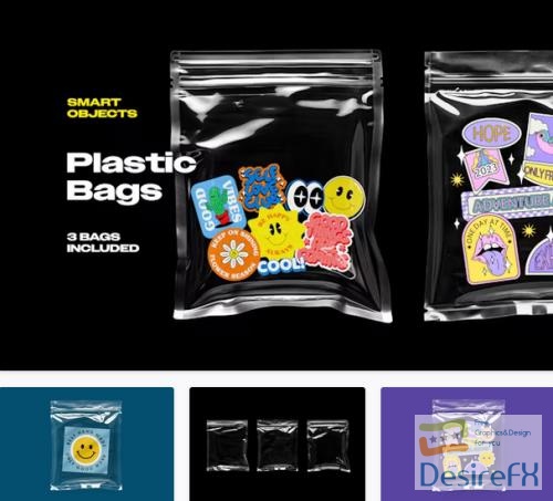 Plastic Bags Mockup - 92543383