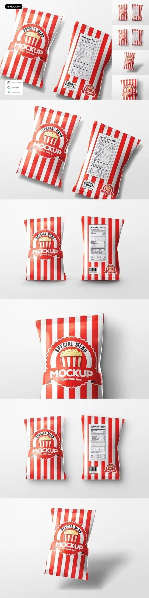 Popcorn Bag Mockup