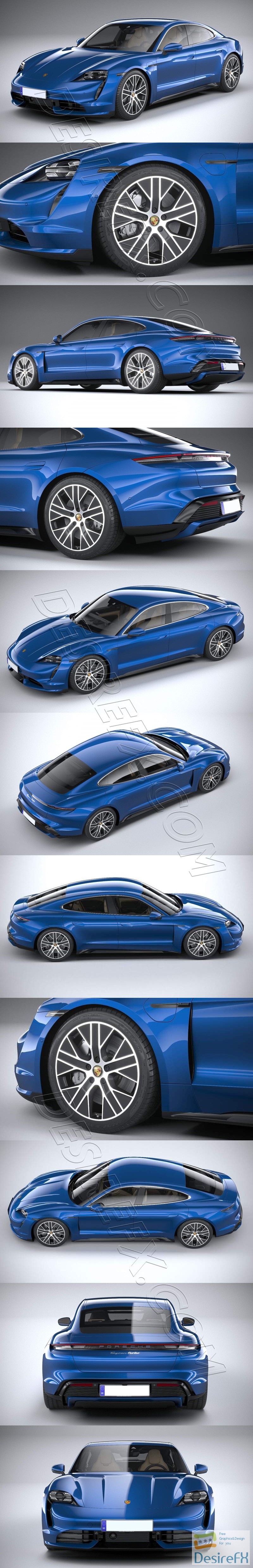 Porsche Taycan Turbo 2020 3D Model